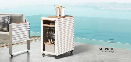 Thailand-Outdoor-Furniture-Airport-Drink-Trolley-Grey