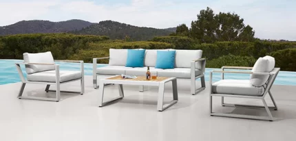 Thailand-Outdoor-Furniture Exee 2 0 5 Seat Conversation Lounge White