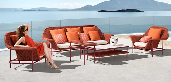 Thailand Outdoor Furniture Lisboa 5 Seat Conversation Sofa Set