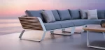 Thailand Outdoor Furniture Wing 7 Seat Corner Sofa Table Top with Yacht Glue